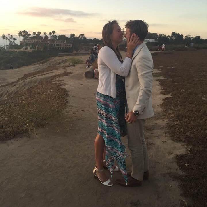 This is us right after he proposed in beautiful La Jolla!