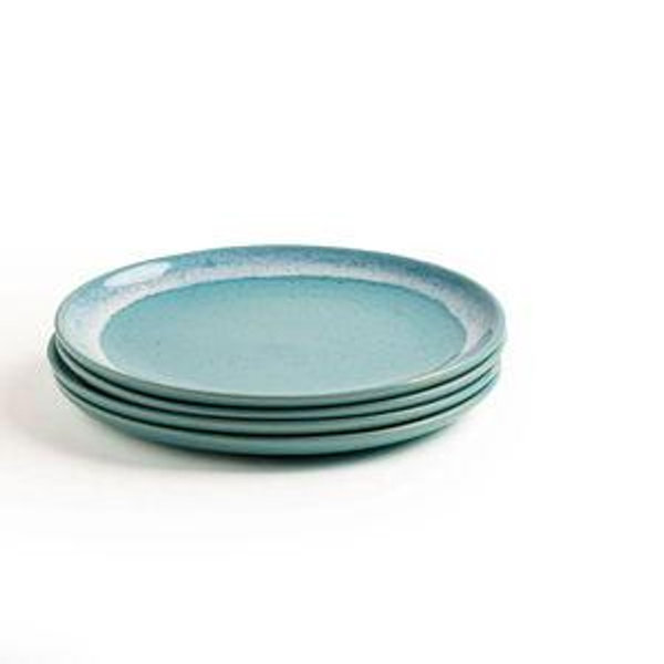 Salad Plate Stack in Aqua Blue