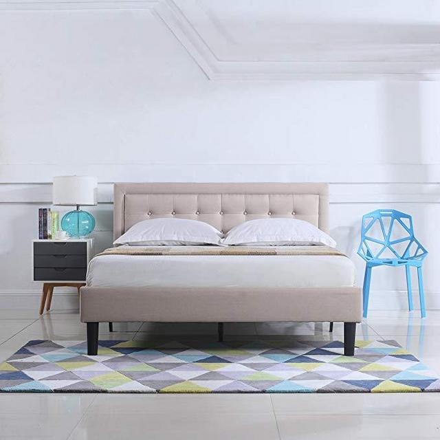 Divano Roma Bed Frame (Queen, Ivory)