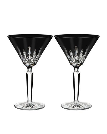 Waterford CrystalSet of 2 Lismore Black Martini Glasses