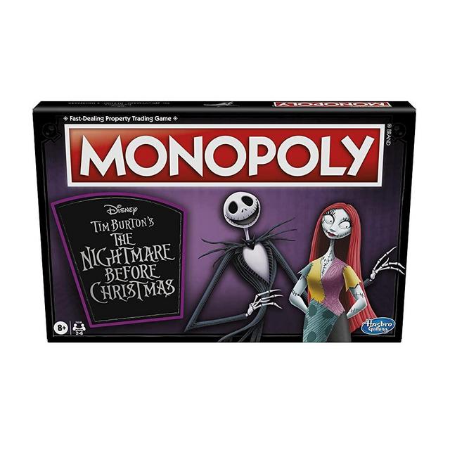 Monopoly: Disney Tim Burton's The Nightmare Before Christmas Edition Board Game, Fun Family Game, Board Game for Kids Ages 8 and Up