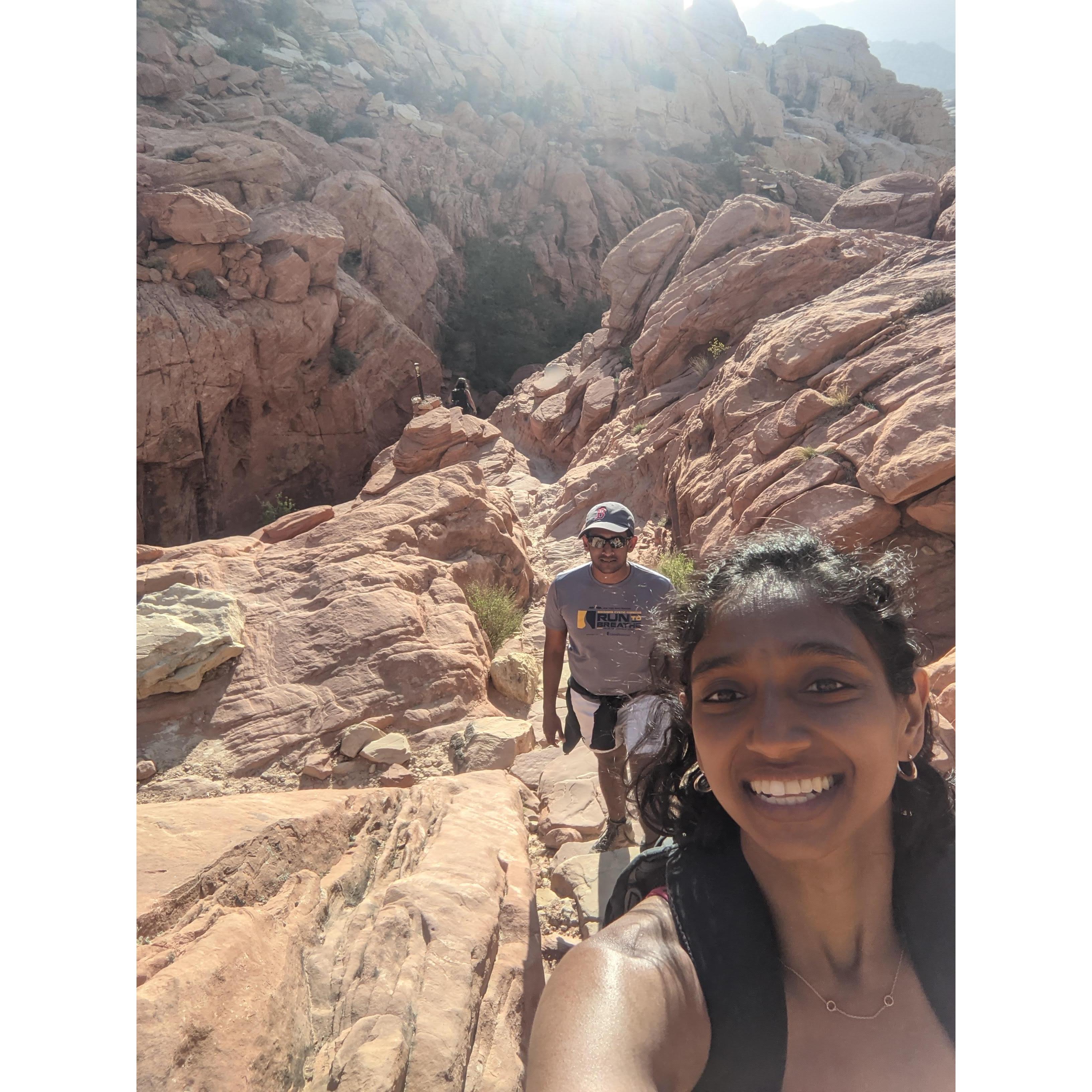 Scrambling through Red Rock Canyon