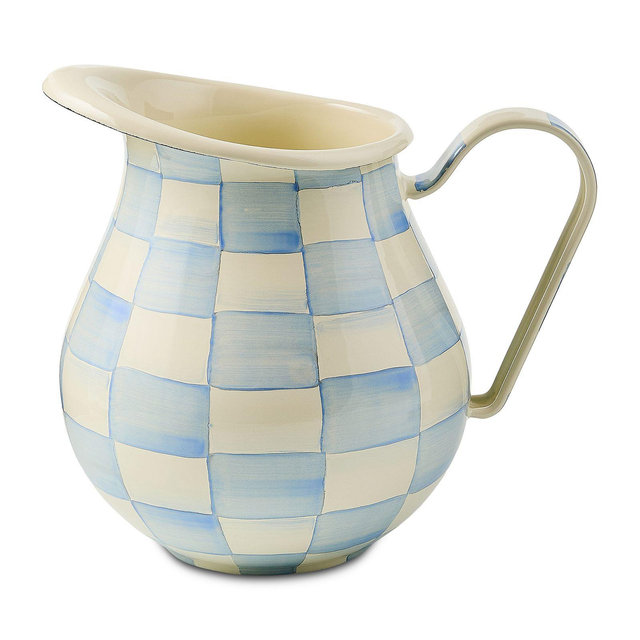MacKenzie-Childs Sky Check Pitcher