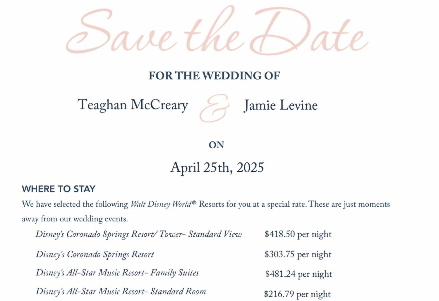 The Wedding Website of Teaghan McCreary and Jamie Levine