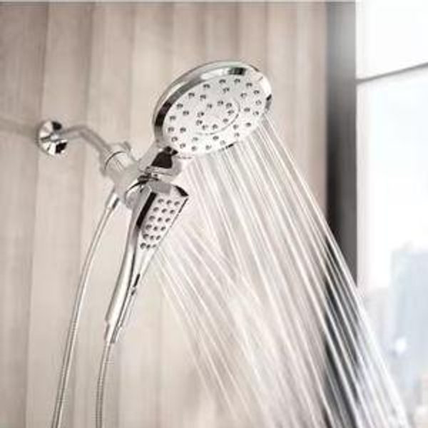 Verso 8-Spray 7 in. Dual Wall Mount Fixed and Handheld Shower Head 2.5 GPM with Infiniti Dial in Chrome