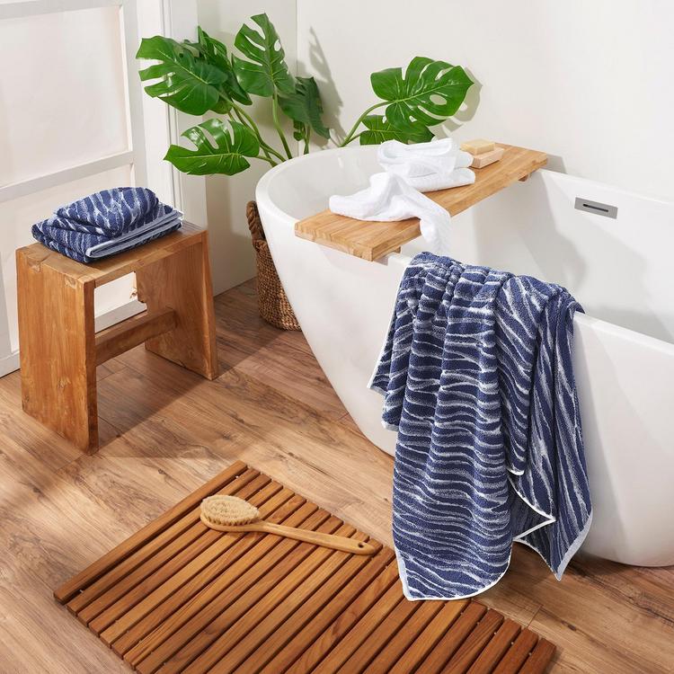 Uchino Waffle Twist Hand Towel - Indigo