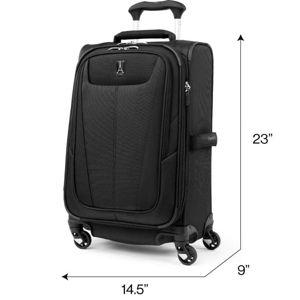 Travelpro Maxlite 5 Softside Expandable Carry on Luggage with 4 Spinner Wheels, Lightweight Suitcase, Men and Women, Black, Carry On 21-Inch