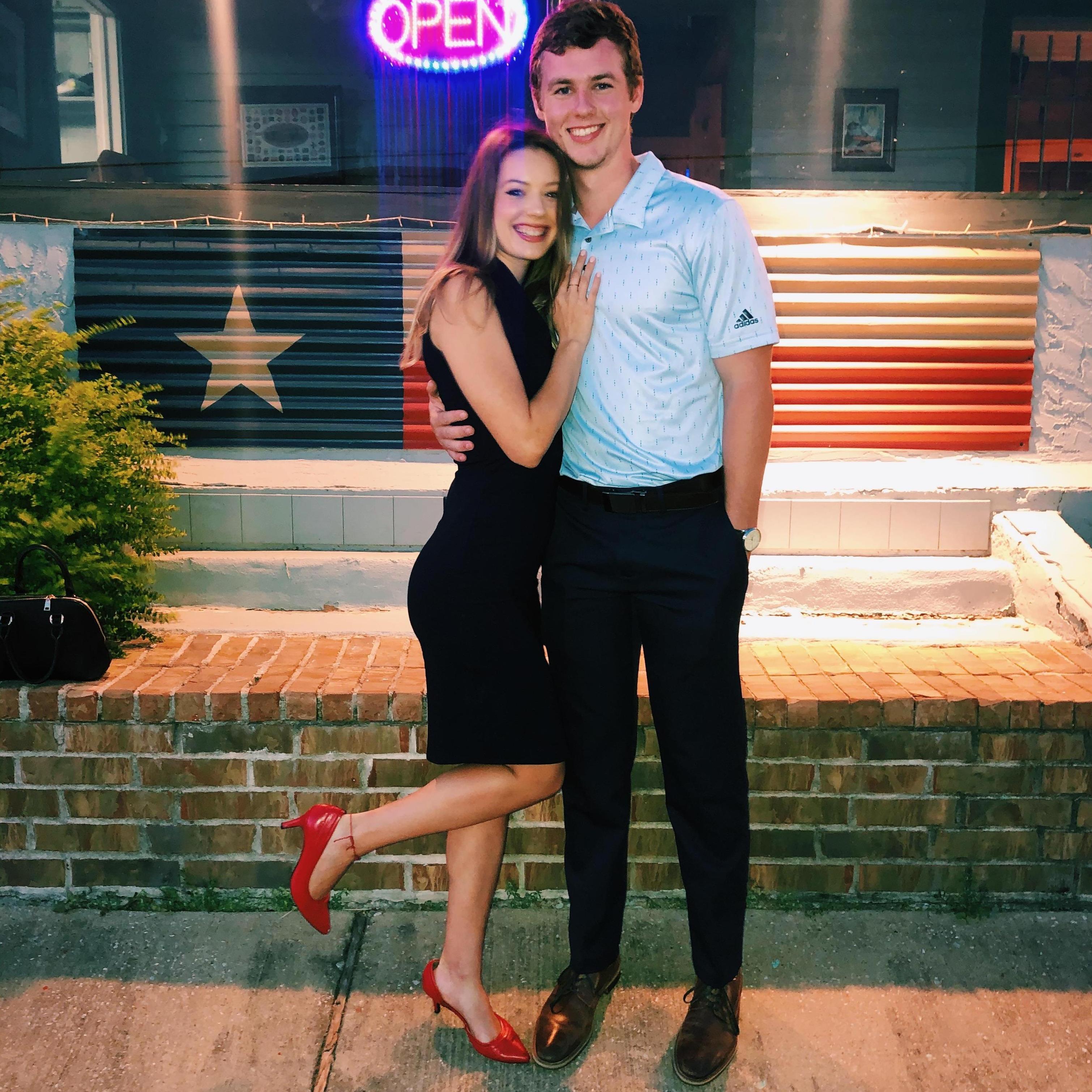 Marisa and Adam at Brandon and Megan's rehearsal dinner!