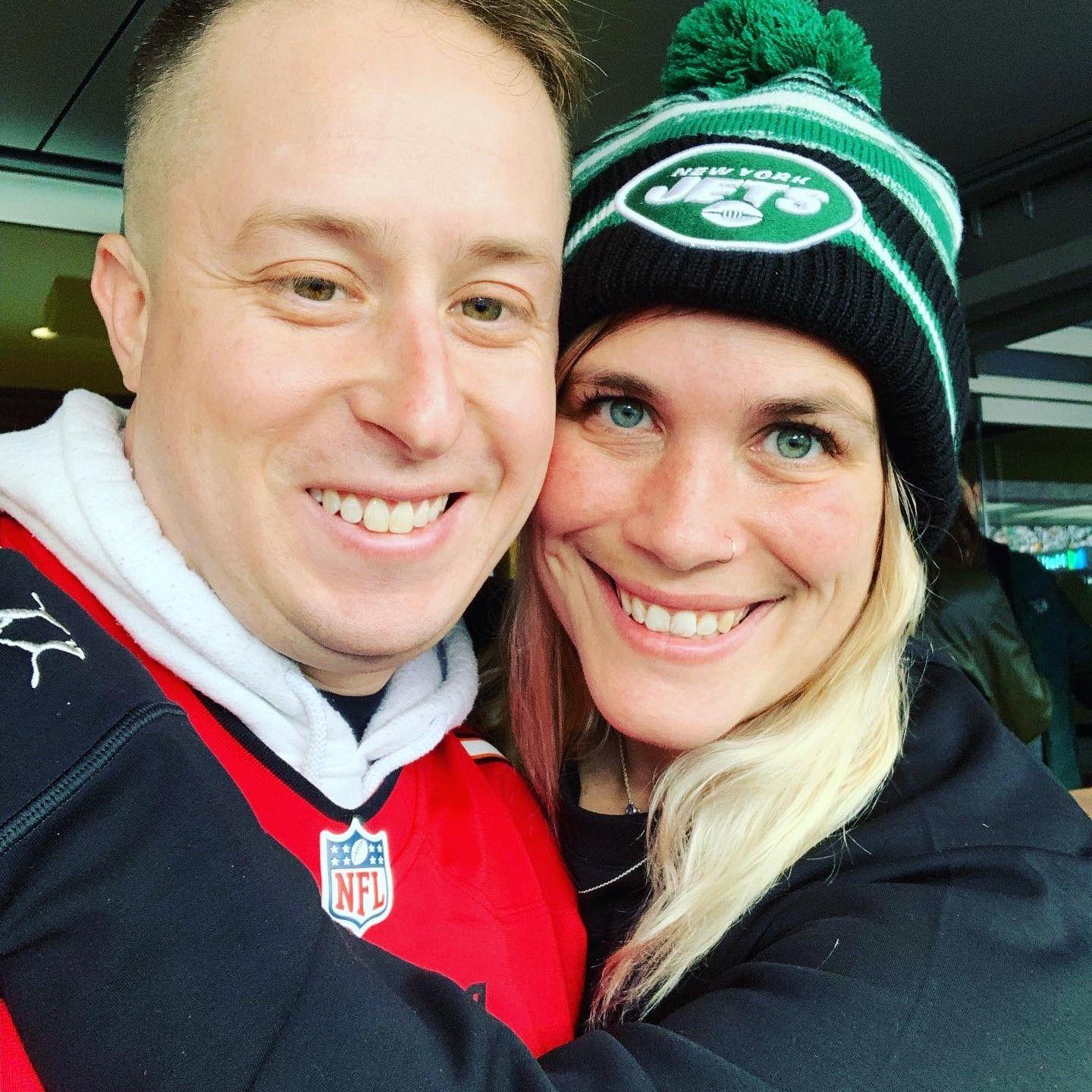 Neither of us are fans of the teams were wearing.  ;)
