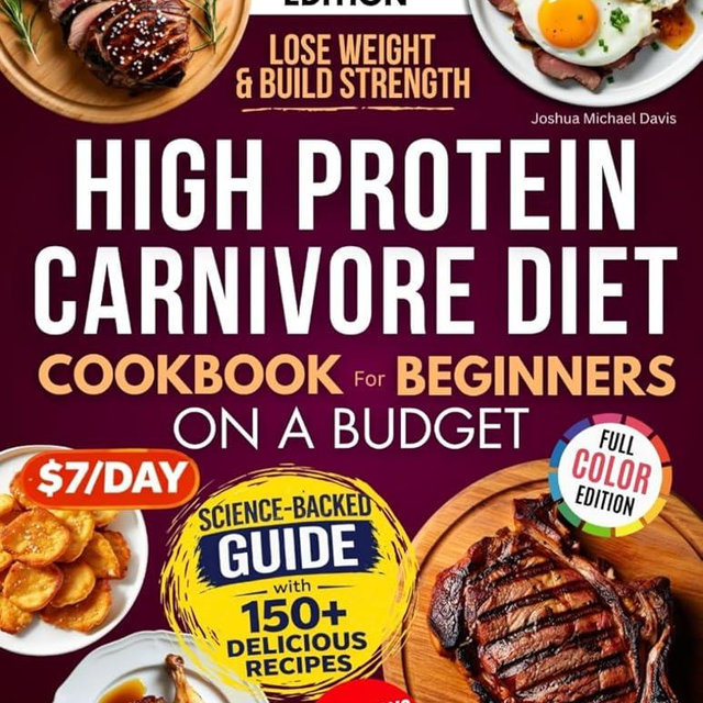 High Protein Carnivore Diet Cookbook For Beginners on a Budget: Shed Pounds, Gain Energy & Build Strength – Simple, Delicious, Low-Cost Meat Recipes for Fast Weight Loss