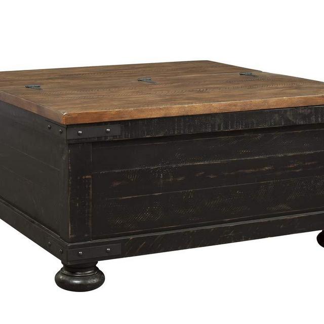 Signature Design by Ashley Valebeck Square Lift Top Cocktail Table Black/Brown