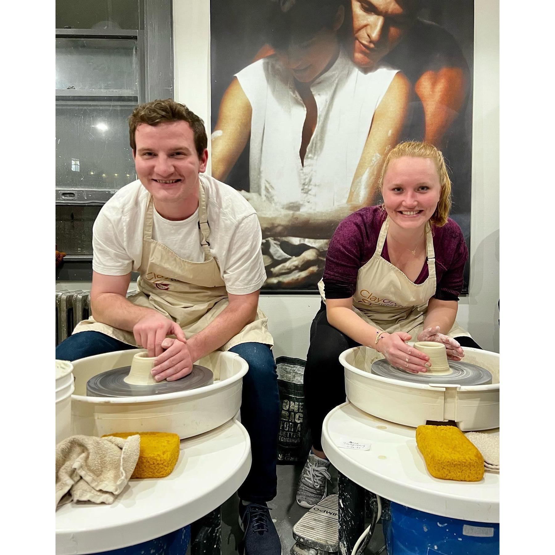 Chris showed Anna his love of pottery in one of their first dates, and they have since been back for more!