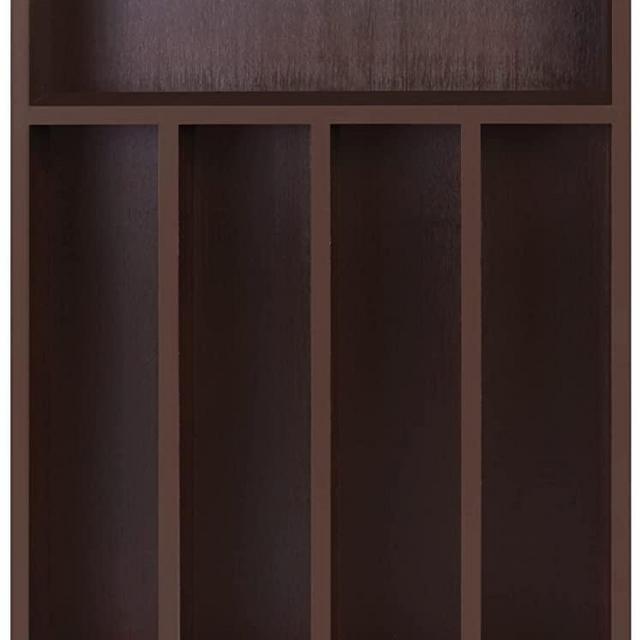 Utopia Kitchen Bamboo Silverware Organizer- 5 Compartments - Bamboo Drawer Organizer - Bamboo Hardware Organizer (Brown)