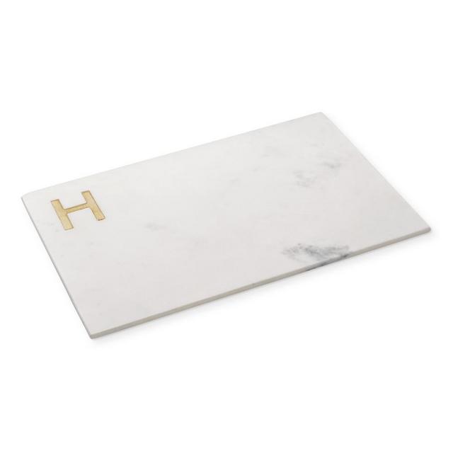 Marble & Brass Monogram Board, H