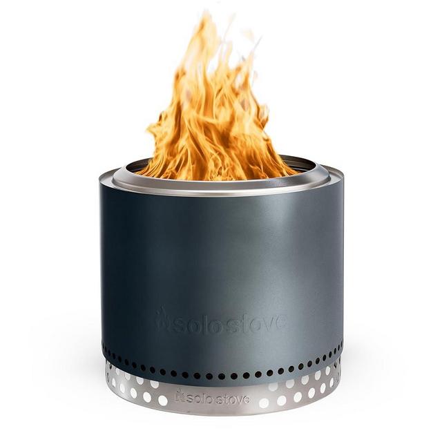 Solo Stove Bonfire 2.0 with Stand, Smokeless Fire Pit | Wood Burning Fireplace w Removable Ash Pan, Portable Outdoor Firepit For Camping, Stainless Steel, H:16.75"x Dia:19.5", 25.1lbs, Color: Gunmetal