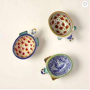 Majolica Salsa Turtles - Set of 3 | Pottery