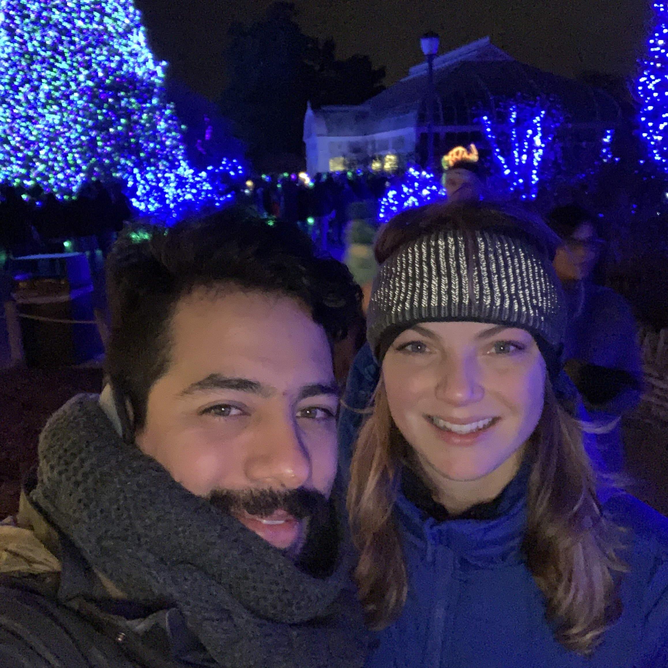 Living Lauren's childhood romantic fantasy: Going to the zoo lights arm in arm. December, 2019.