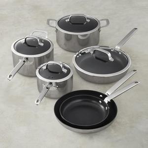 Williams Sonoma Professional Stainless-Steel Stratanium™ Nonstick 10-Piece Cookware Set