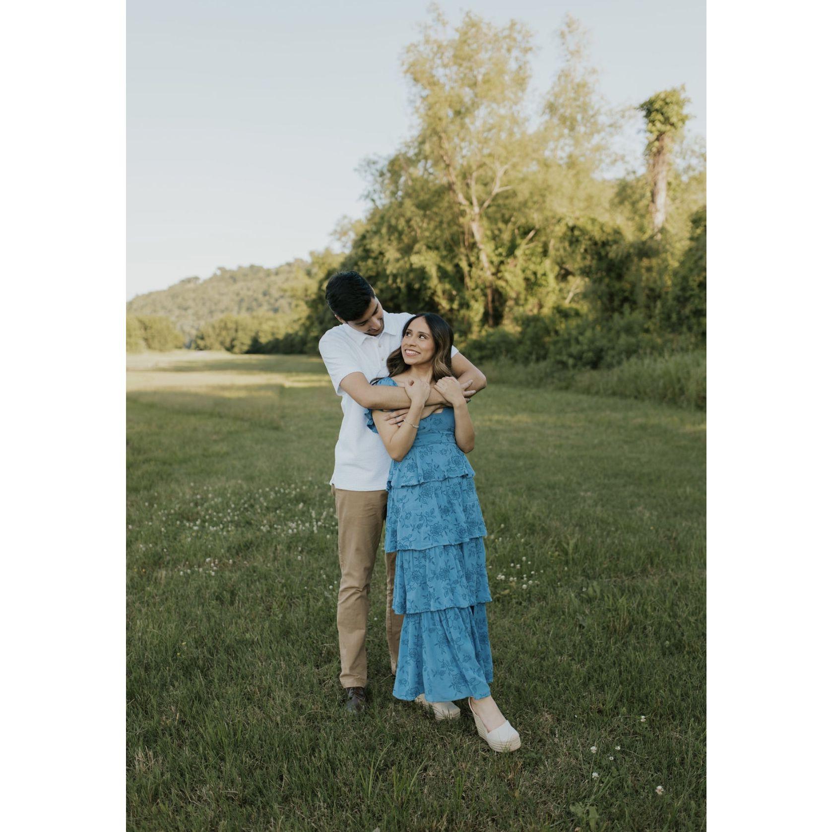 Moments before Angel proposed!