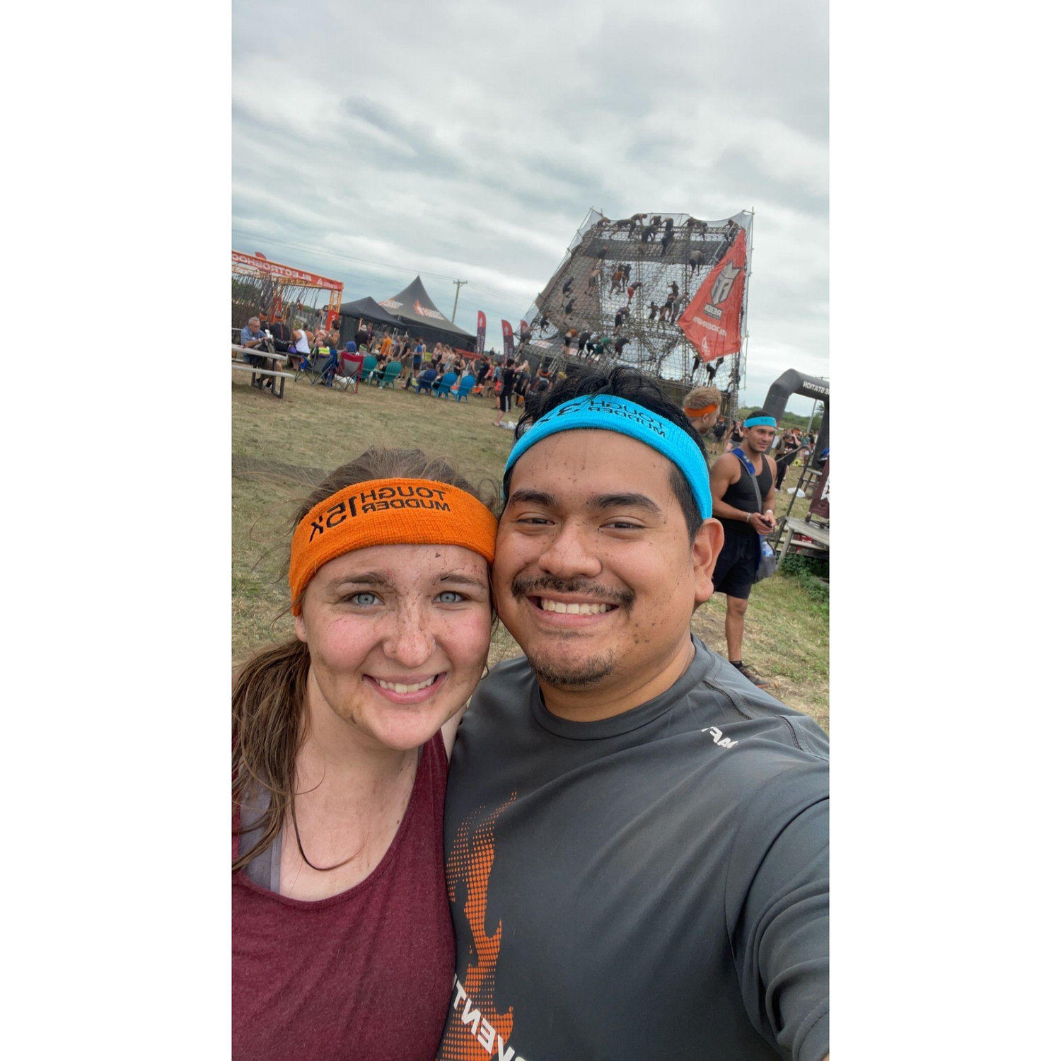 Our first Tough Mudder race together (We both finished)