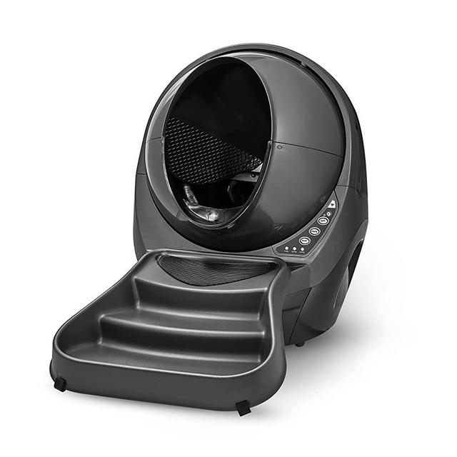 Litter-Robot 3 Connect & Ramp by Whisker - Automatic, Self-Cleaning Cat Litter Box, WiFi Enabled, Works with Any Clumping Litter, Designed & Assembled in USA