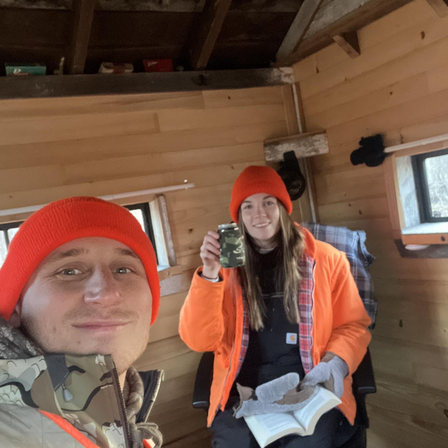 Carson loves hunting, Megan loves reading and beers