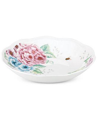 Butterfly Meadow Hydrangea Collection Pasta Bowl