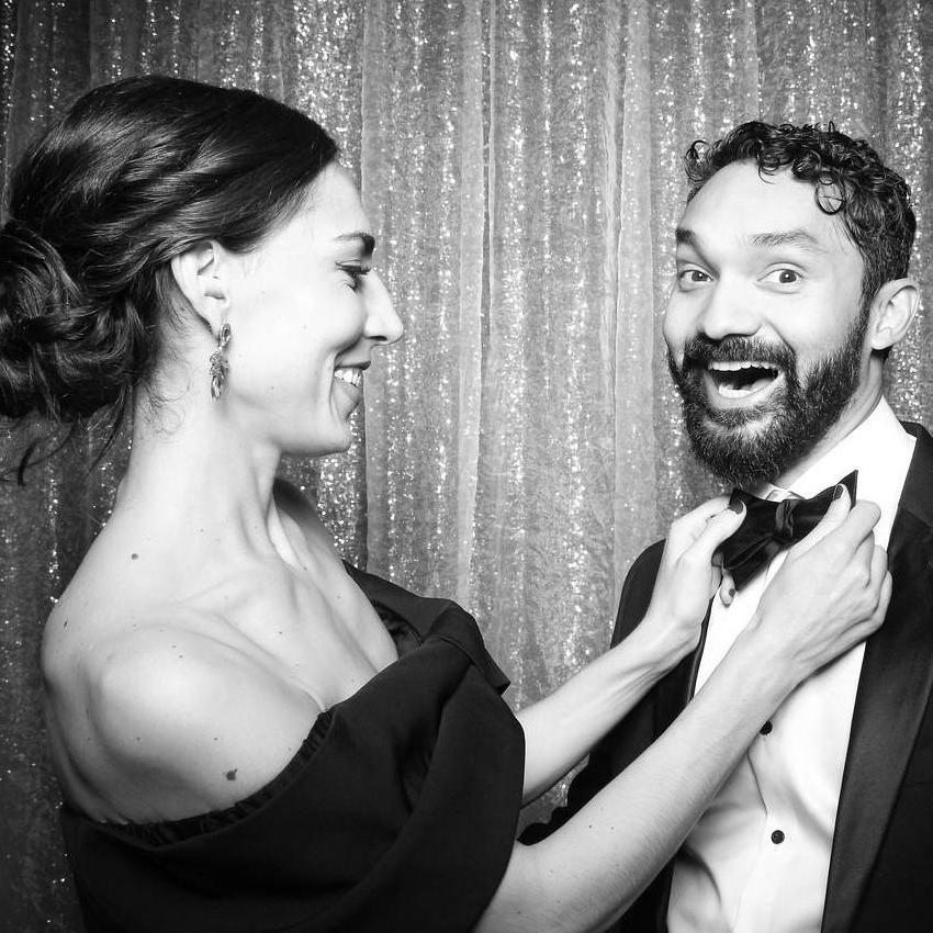 Getting ready for Jake and Fabi's wedding.