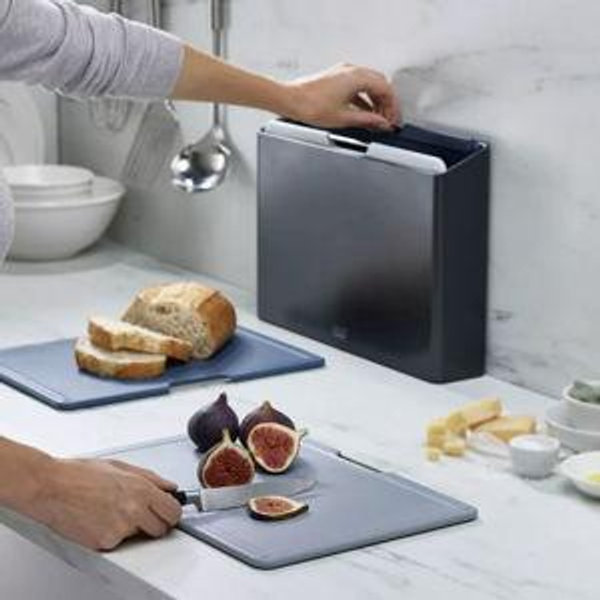 Joseph Joseph Folio 4pc Chopping Board Set (Large) Graphite: Dishwasher-Safe Cutting Boards, Polypropylene