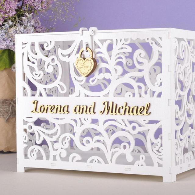card box for wedding with lock- GREAT GROUP GIFT