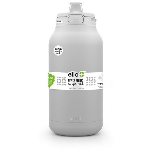 Ello 64oz Hydra Stainless Steel 1/2 Gallon Jug - Gray