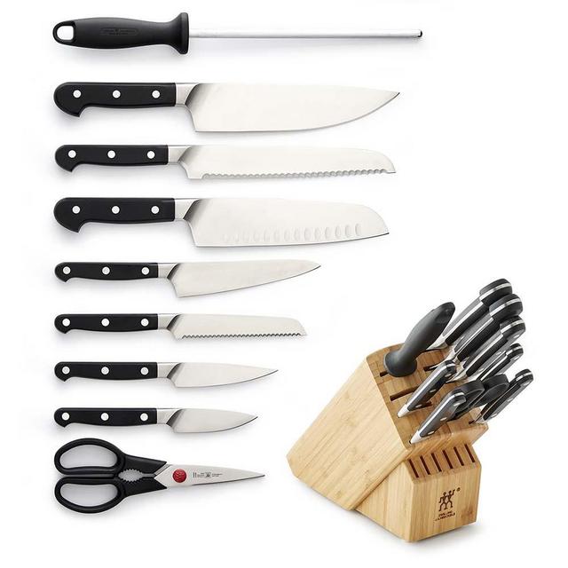 Zwilling J.A. Henckels Pro 10-Piece Knife Block Set, Bamboo