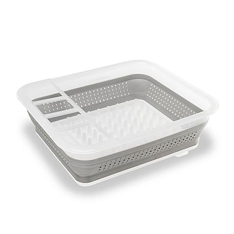 madesmart® Collapsible Dish Rack in Clear