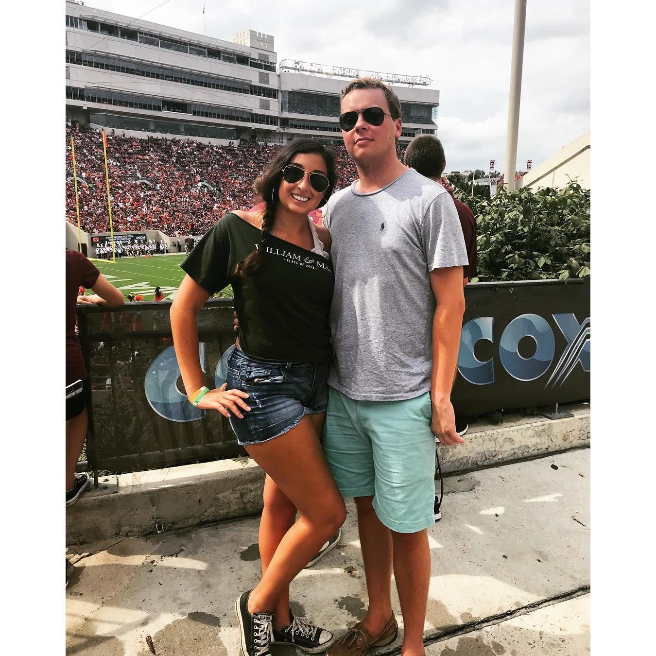 Emily and Chandler go to see W&M take on Virginia Tech in football (the game actually wasn't as ugly as you'd think!). - 2018