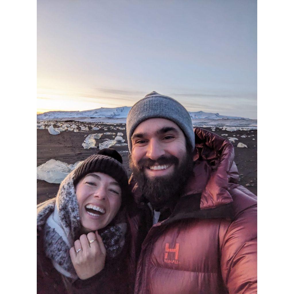 Diamond Beach, Iceland - Joe proposed!
