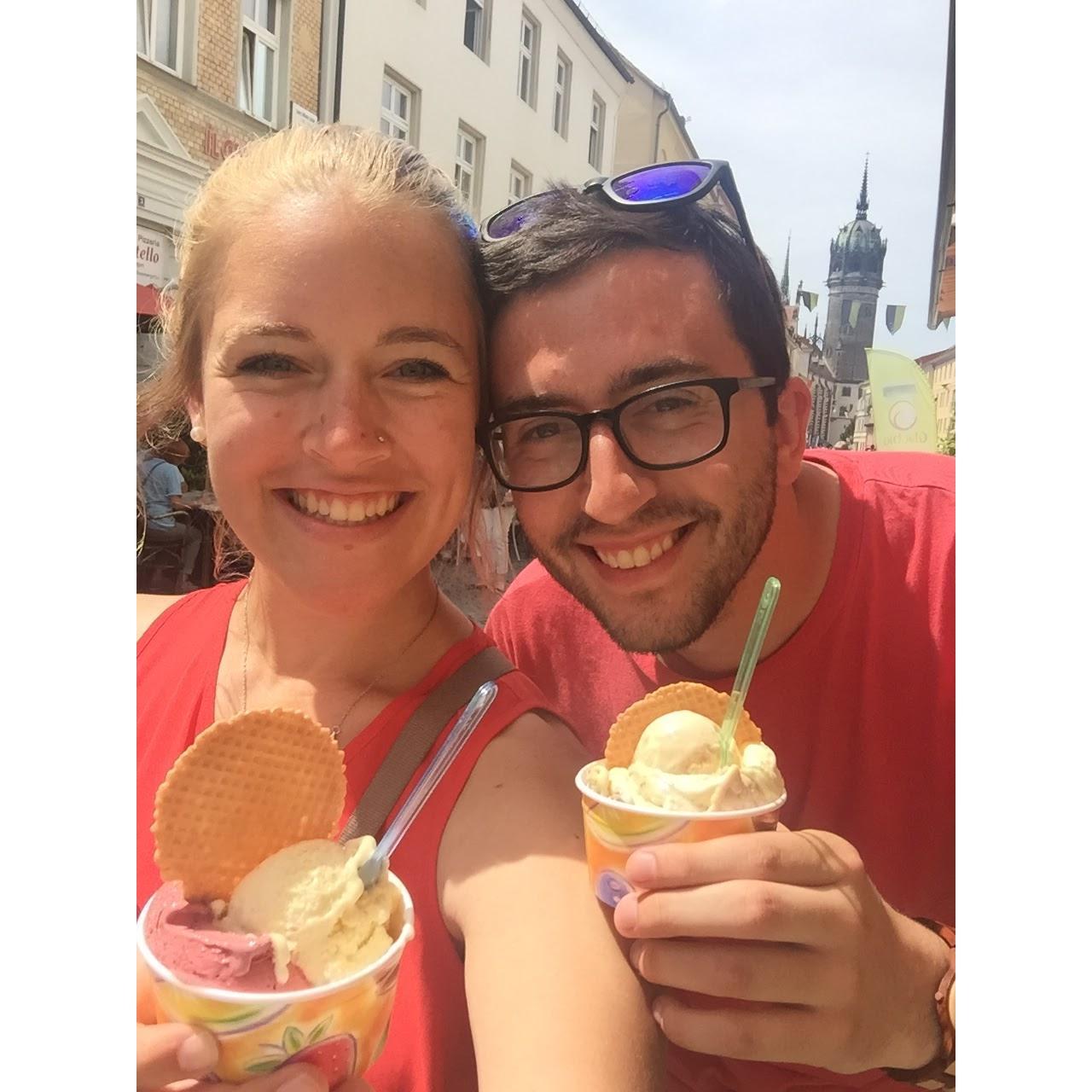 Doing what we do best - eating ice cream