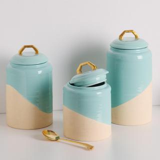 Two-Tone Ceramic Canister