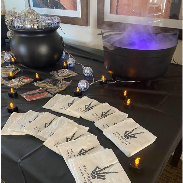 Adrienne, Briana and Chris went all out with the Bachelore/ette Party Theme - "Til Death Do Us Party"! The cookies were a hit!