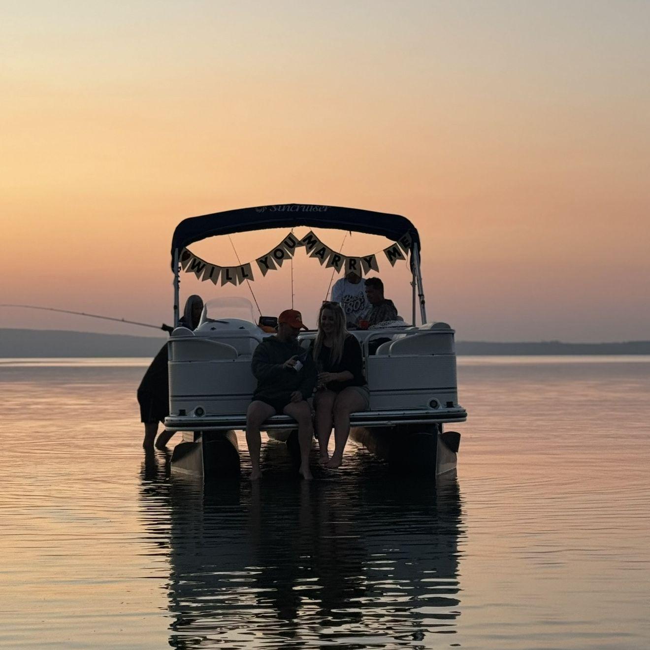 Cruising away into the sunset