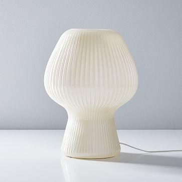 Ribbed Glass Table Lamp