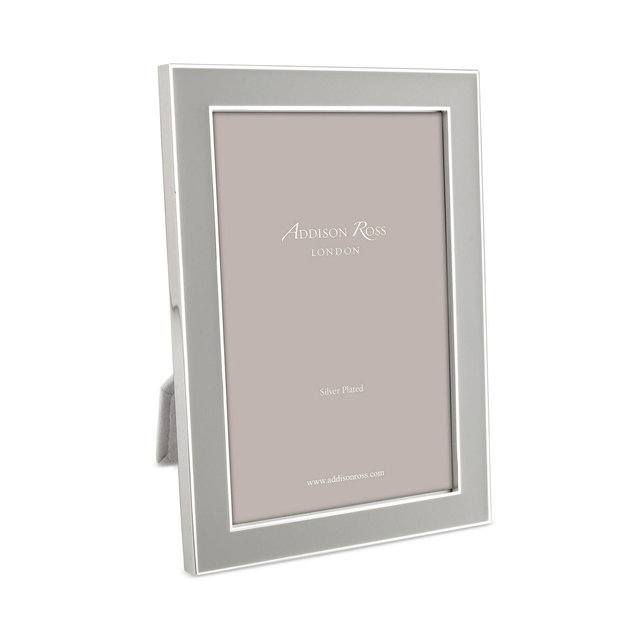 Addison Ross Chiffon Gray Enamel Picture Frame, 5" x 7"