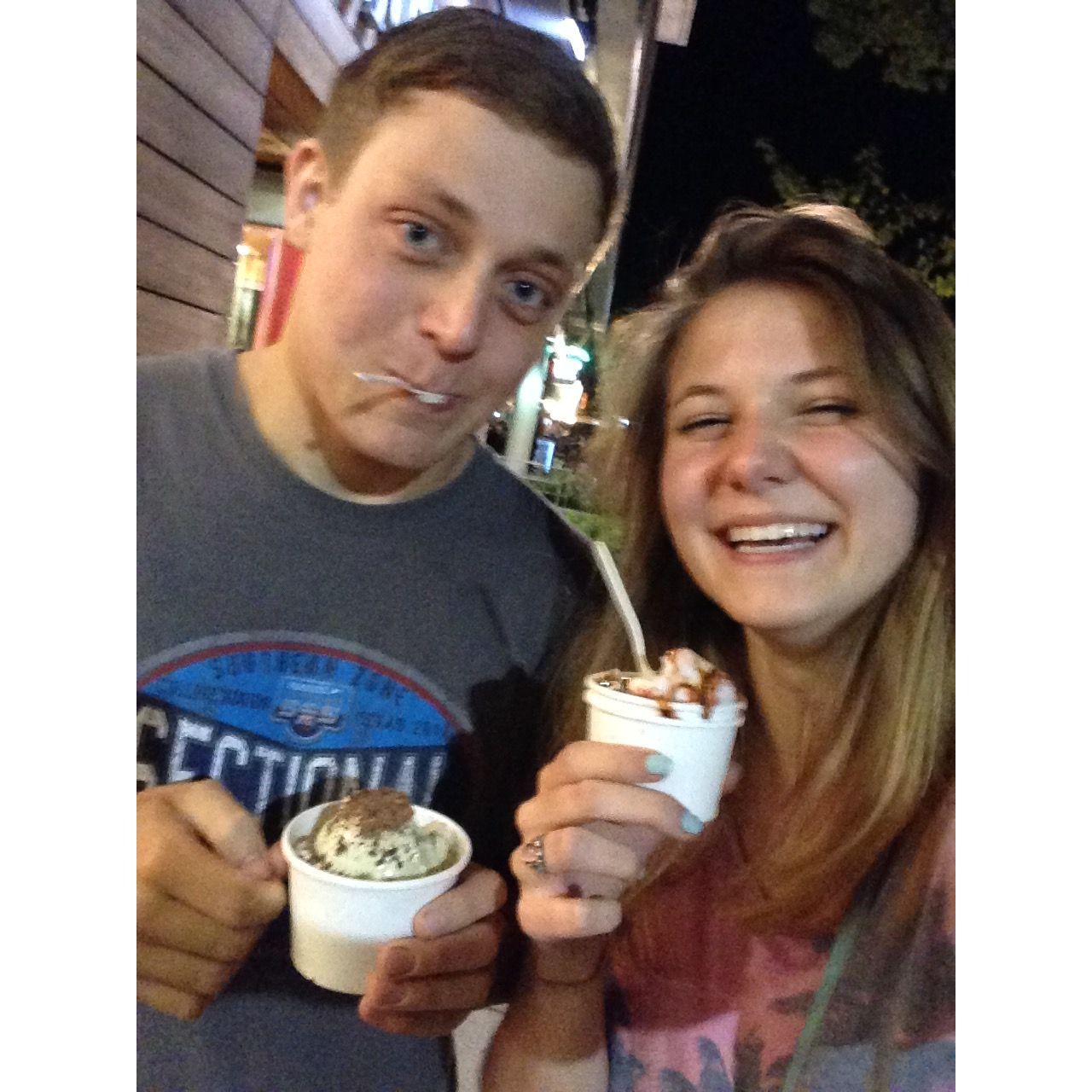 Ice cream from our favorite college spot -- A La Minute (sadly closed now)