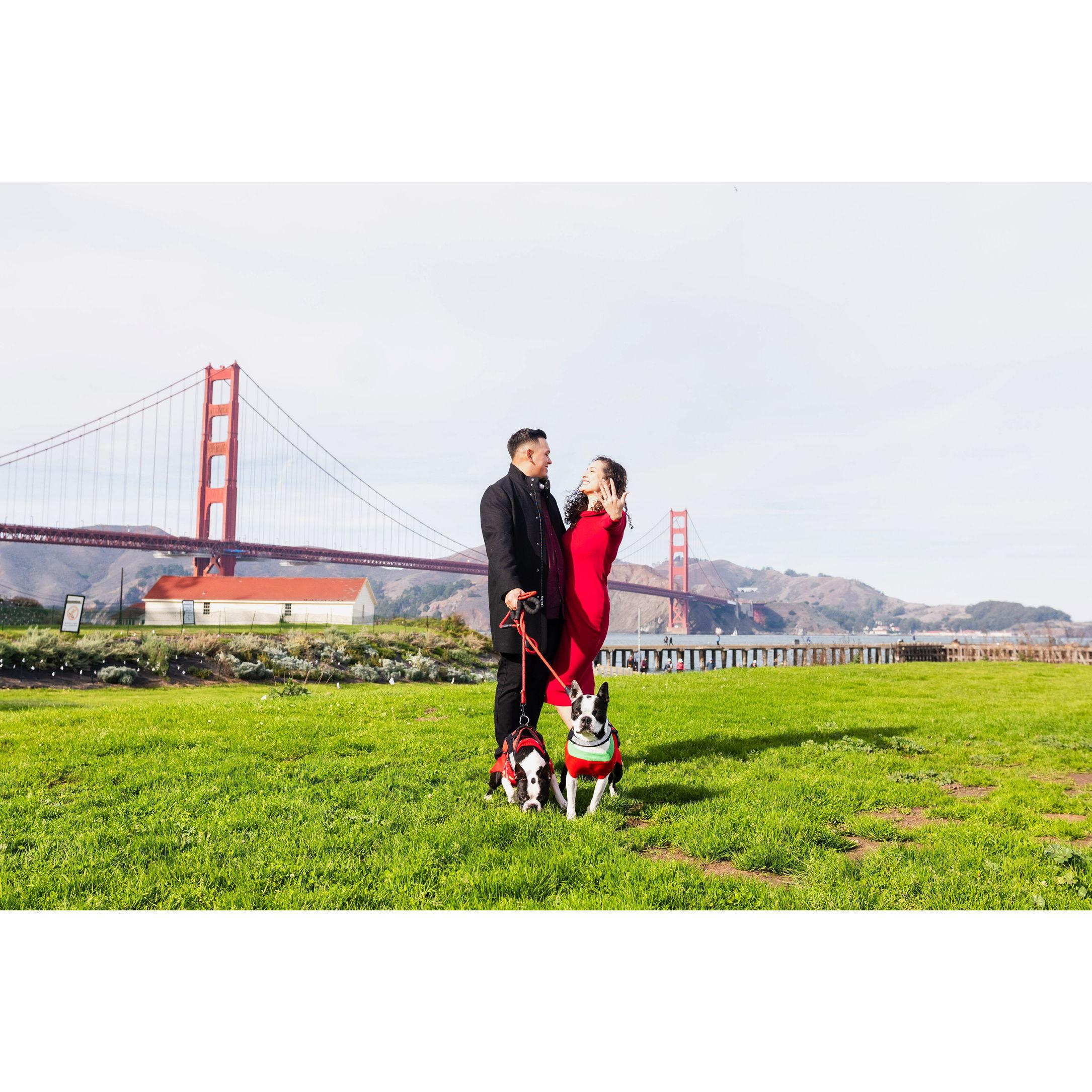 First family picture as an engaged couple!