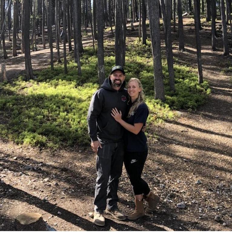 The day i said yes!! He technically proposed the night before, but everyone in the campsite was sleeping, so i had to wait until the following morning for someone to take a picture of us.