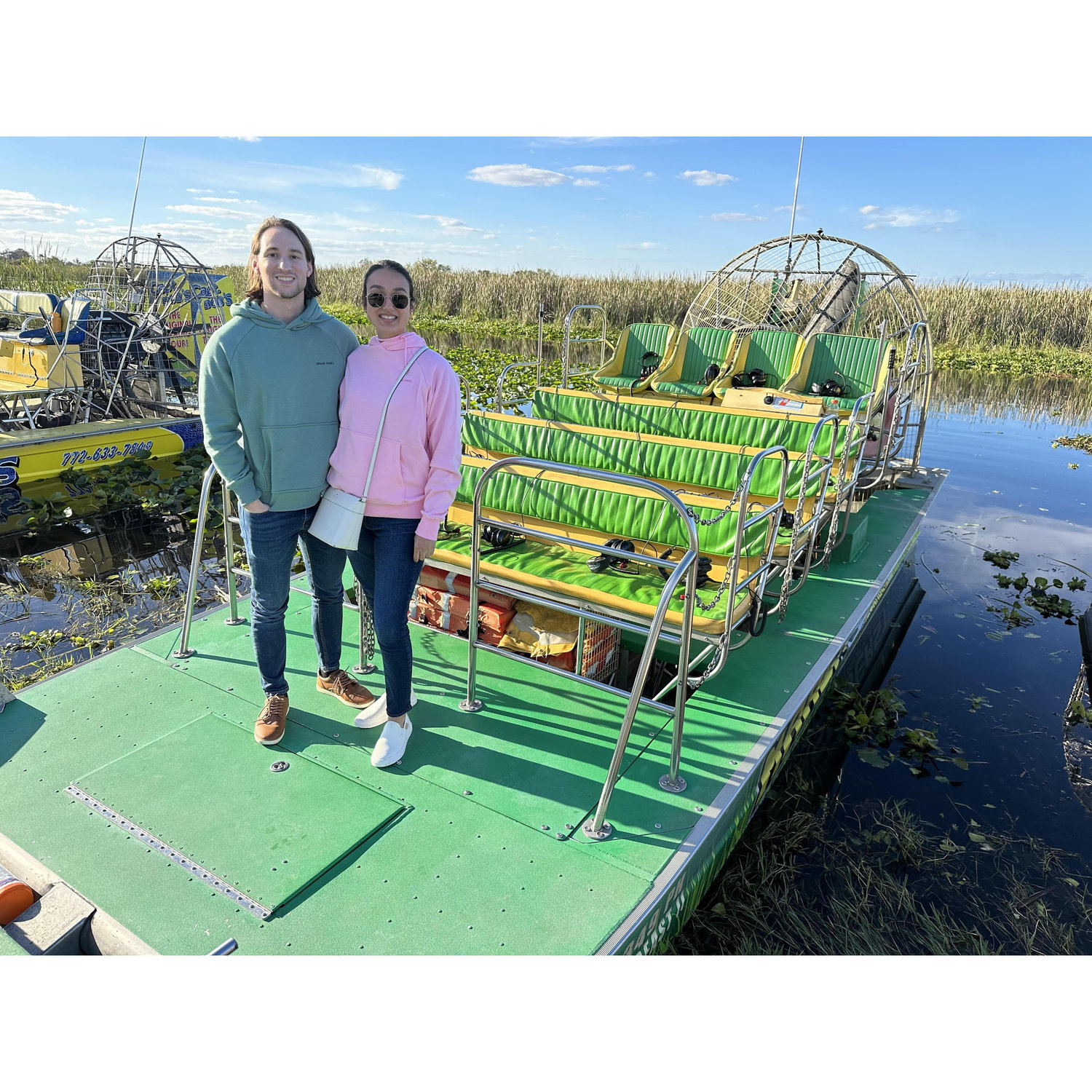 December 31, 2023- Airboat ride in the swamp.