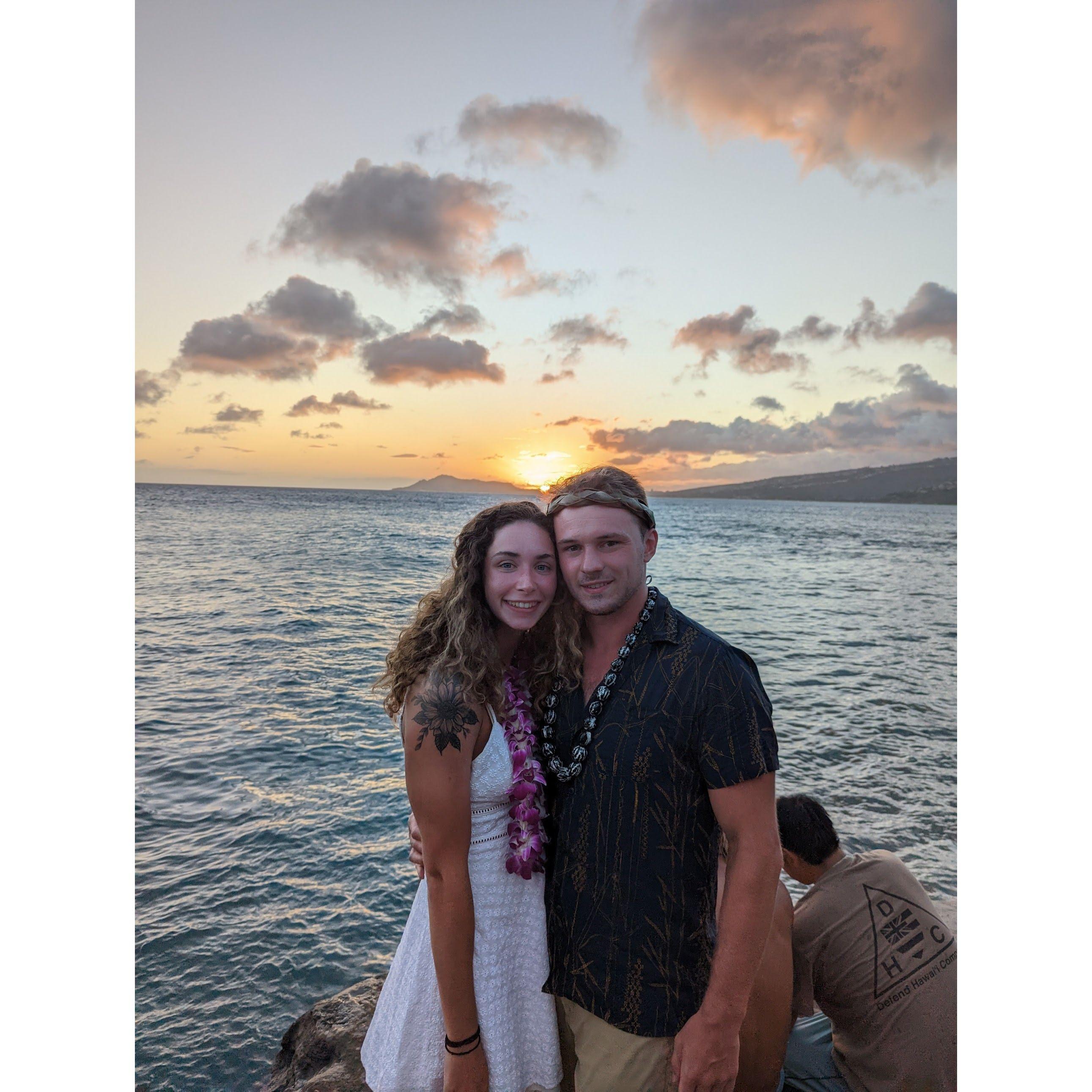 Oahu, where Jerdon pop popped the question!