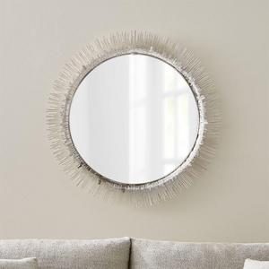 Clarendon Large Round Silver Wall Mirror