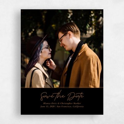 Black Wedding Save the Date - Splendor Portrait