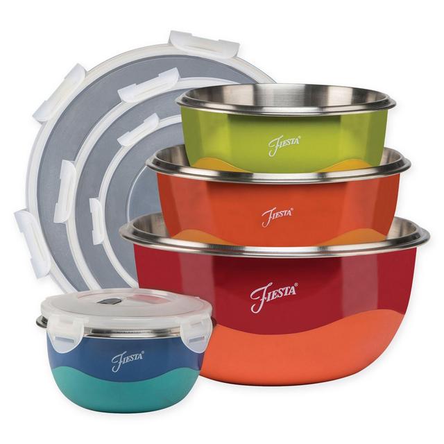 Fiesta® 8-Piece Microwave Safe Mixing Bowl Set