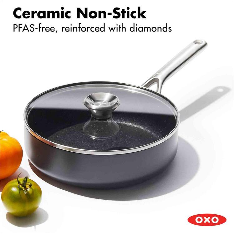 OXO Professional Ceramic Non-Stick 5-Piece Cookware Pots and Pans